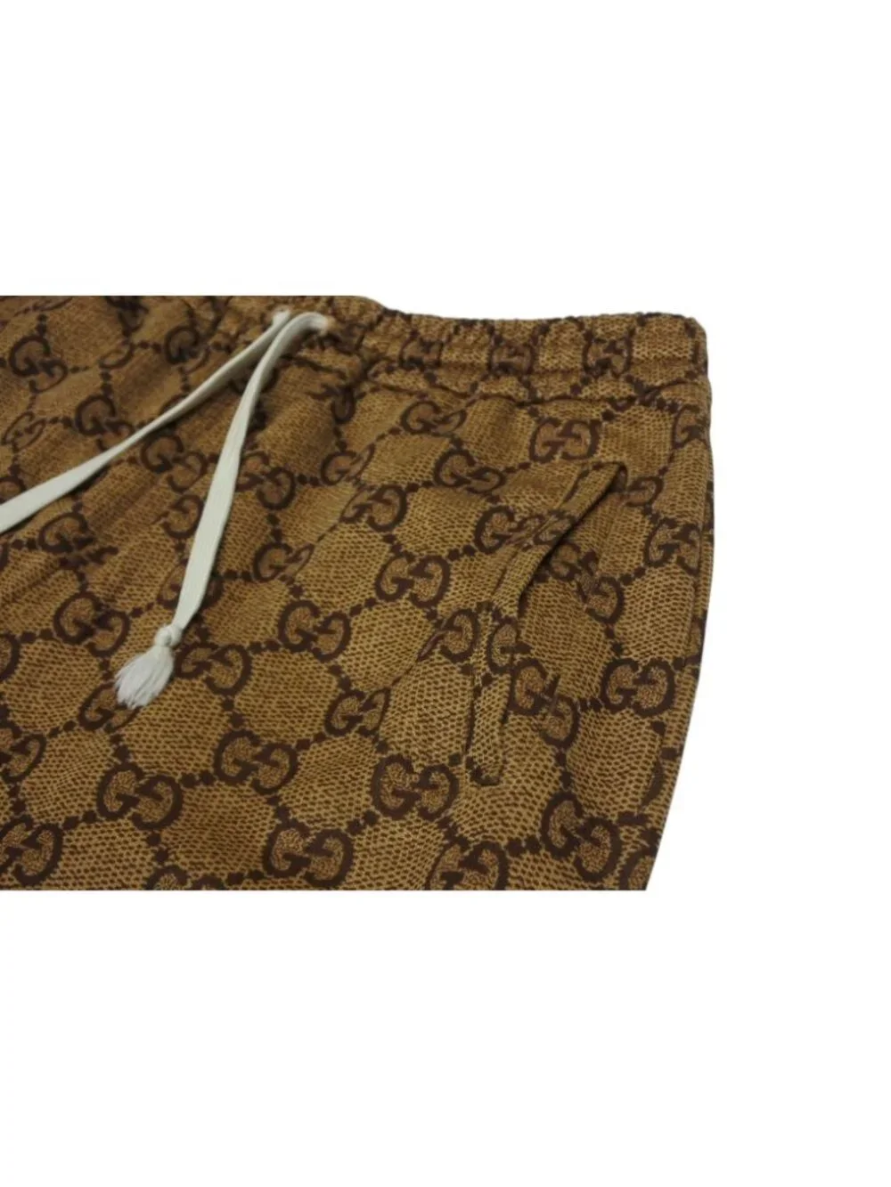 Gucci Pants GG Supreme Jogger Beige Brown XS